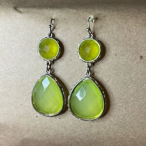 Handmade Vintage Earrings light green